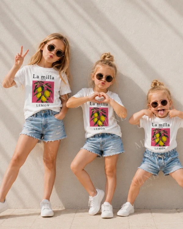 t-shirt dziewczęcy cytrynki