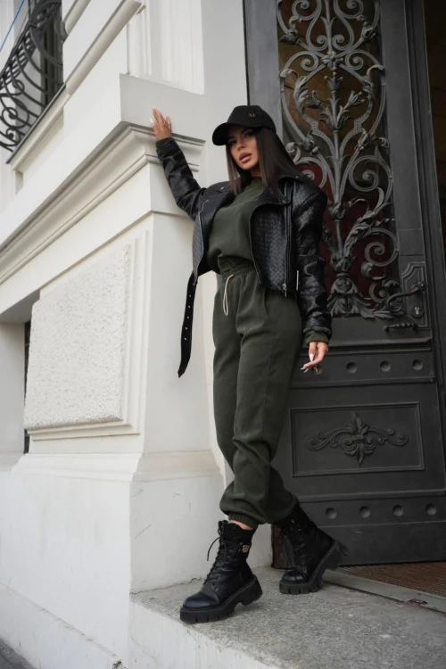 dres sztruks khaki by mia, polska produkcja