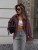 Koszula flanelowa w kratę bordo z szarością Lil Glam