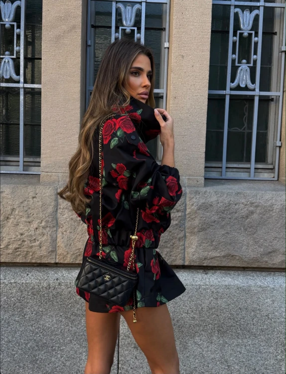 zestaw kurtka i spodenki city rose jacket lil glam